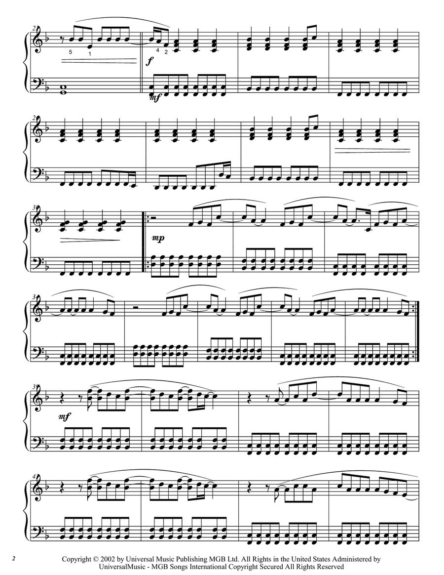 The Scientist by Coldplay Piano Method - Digital Sheet Music page 2