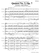Quintet No. 3 Op. 7 - Movement I Brass Ensemble scores gallery preview page 3