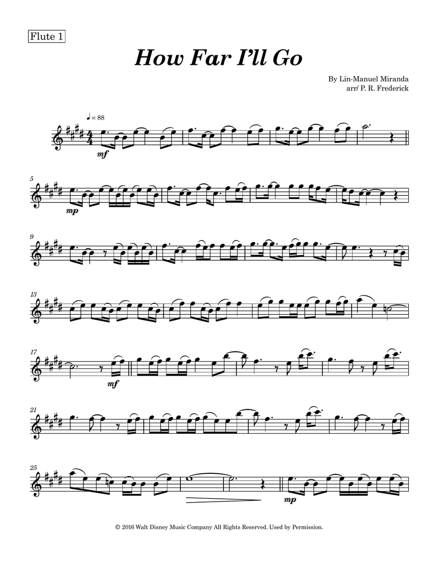 How Far I'll Go by Alessia Cara Flute Duet - Digital Sheet Music page 4