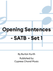 Opening Sentences - SATB - Set 1