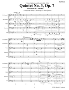 Quintet No. 3 Op. 7 - Movement III Brass Ensemble scores gallery preview page 3