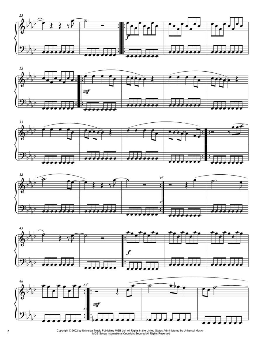 Clocks by Coldplay Piano Method - Digital Sheet Music page 2