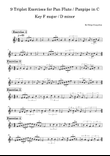 9 Triplet Exercises for Pan Flute / Panpipe in C