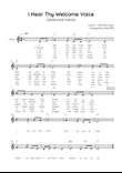 I Hear Thy Welcome Voice (Welcome Voice) - Voice Lead Sheet in C Easy with Chords and Lyrics