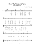 I Hear Thy Welcome Voice (Welcome Voice) - Voice Lead Sheet in F Easy with Chords and Lyrics