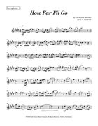 How Far I'll Go Tenor Saxophone scores gallery preview page 4