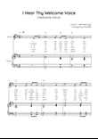 I Hear Thy Welcome Voice (Welcome Voice) - Voice with Piano in D Easy with Chords and Lyrics