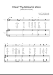 I Hear Thy Welcome Voice (Welcome Voice) - Voice with Piano in C Easy with Chords and Lyrics