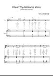 I Hear Thy Welcome Voice (Welcome Voice) - Voice with Piano in G Easy with Chords and Lyrics