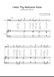 I Hear Thy Welcome Voice (Welcome Voice) - Cello with Piano in G Easy with Chords and Lyrics