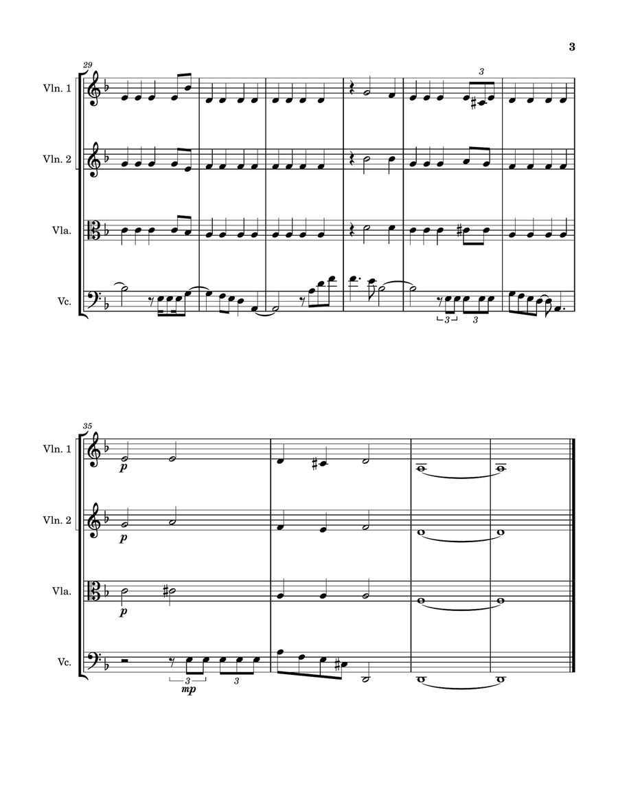 Caruso by Andrea Bocelli String Quartet - Digital Sheet Music page 3