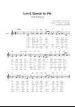 Lord, Speak to Me (Canonbury) - Voice Lead Sheet in F Easy with Chords and Lyrics
