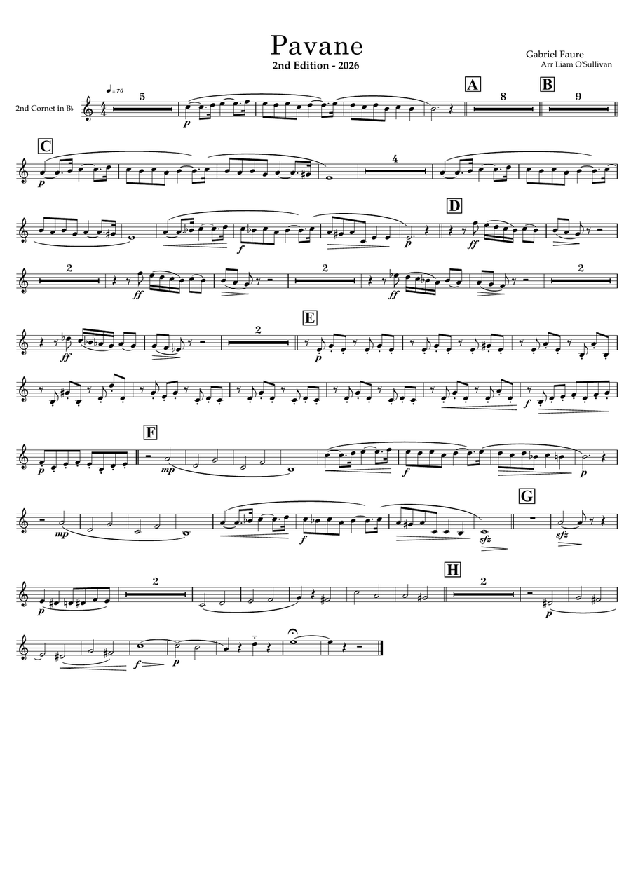 Pavane by Gabriel Faure Brass Band - Digital Sheet Music page 2