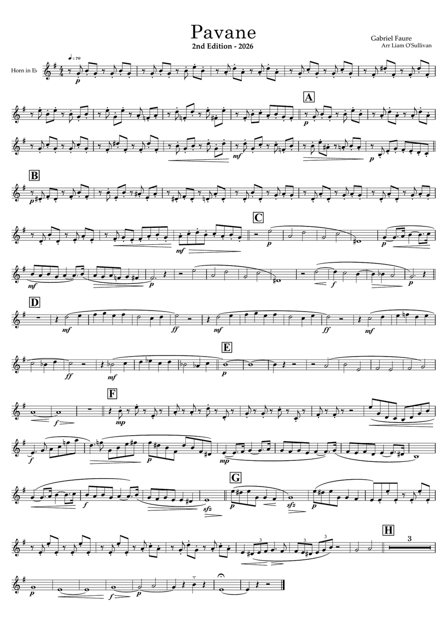 Pavane by Gabriel Faure Brass Band - Digital Sheet Music page 4