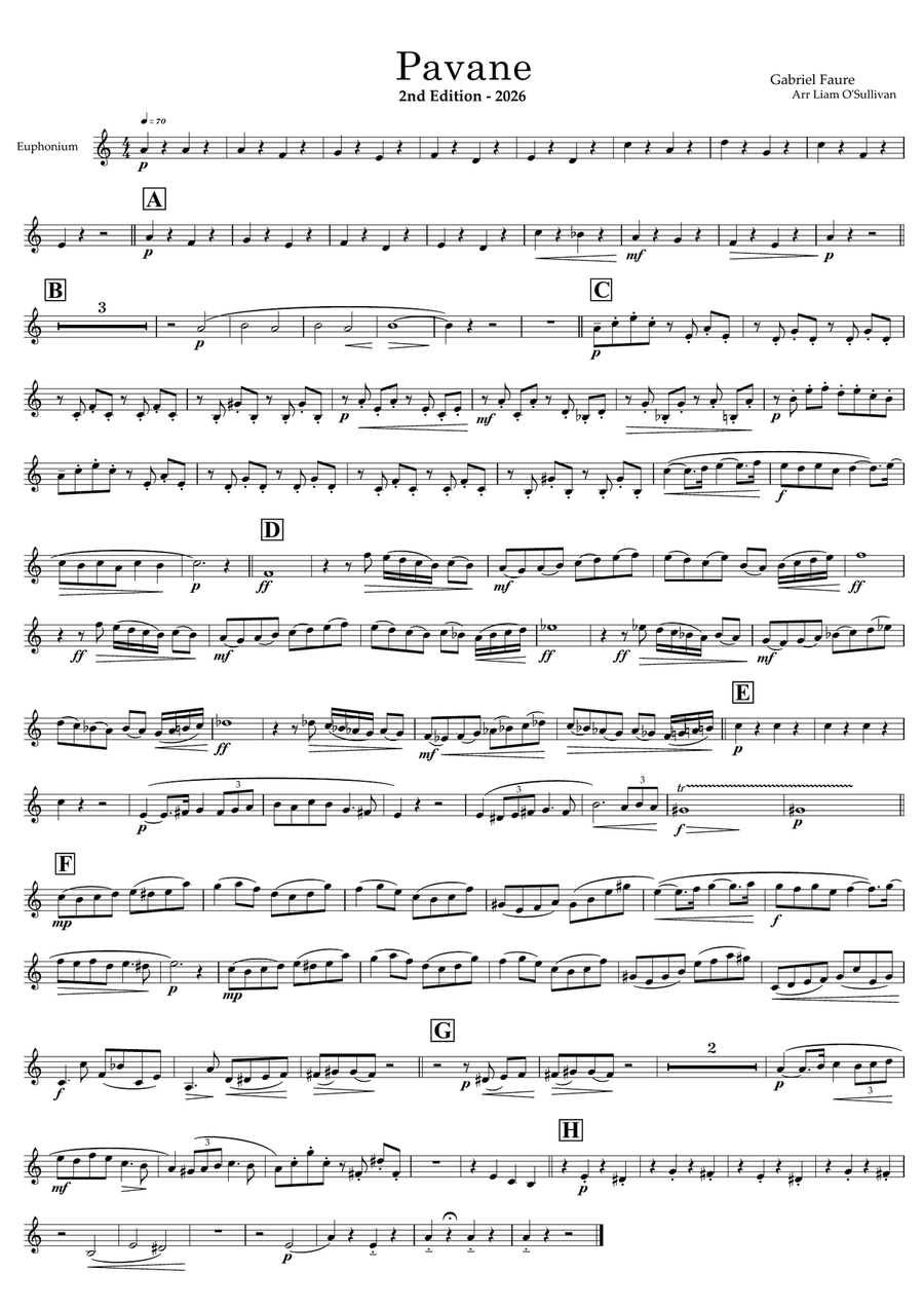 Pavane by Gabriel Faure Brass Band - Digital Sheet Music page 6