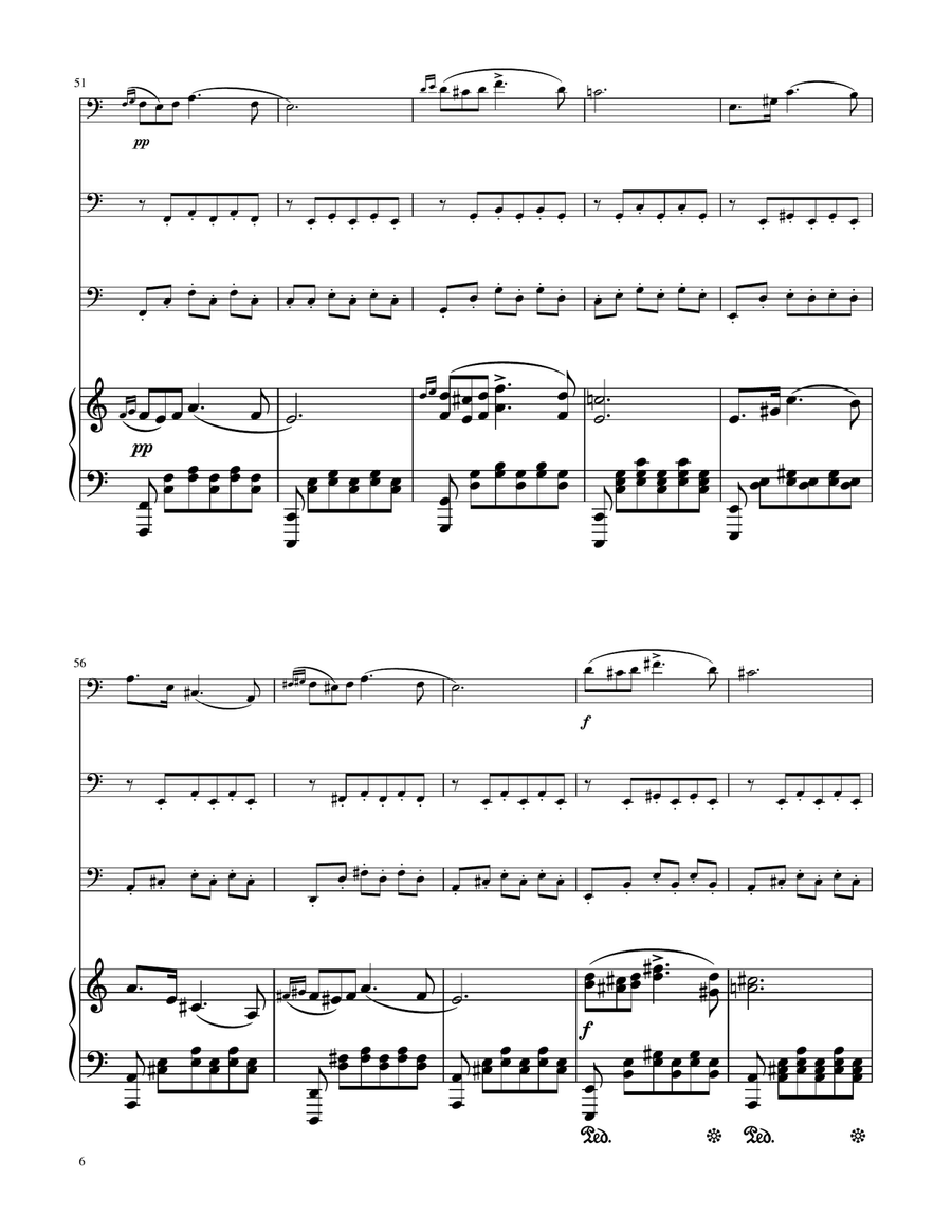 Serenade (Standchen) - F.Schubert - Trombone Trio w/ Piano by Franz Schubert Trombone Trio - Digital Sheet Music page 6