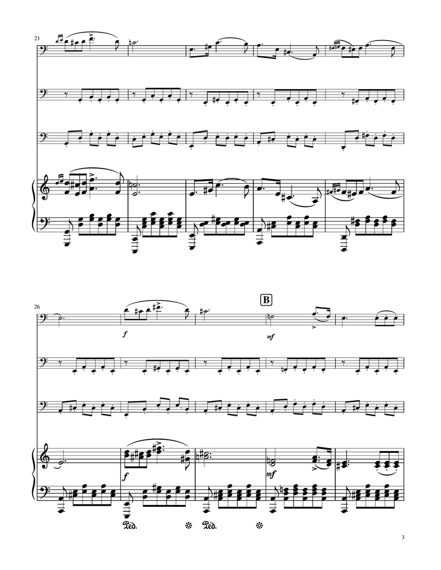 Serenade (Standchen) - F.Schubert - Trombone Trio w/ Piano by Franz Schubert Trombone Trio - Digital Sheet Music page 3