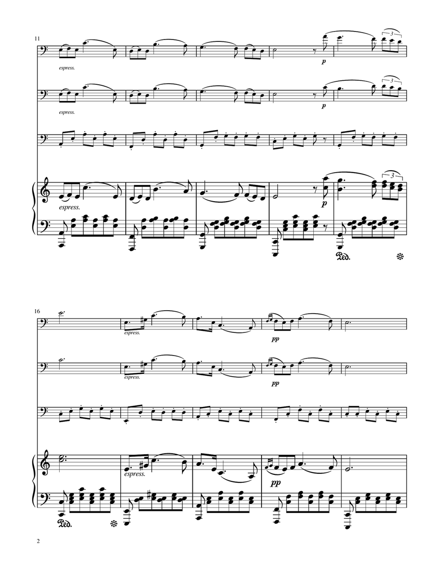 Serenade (Standchen) - F.Schubert - Trombone Trio w/ Piano by Franz Schubert Trombone Trio - Digital Sheet Music page 2