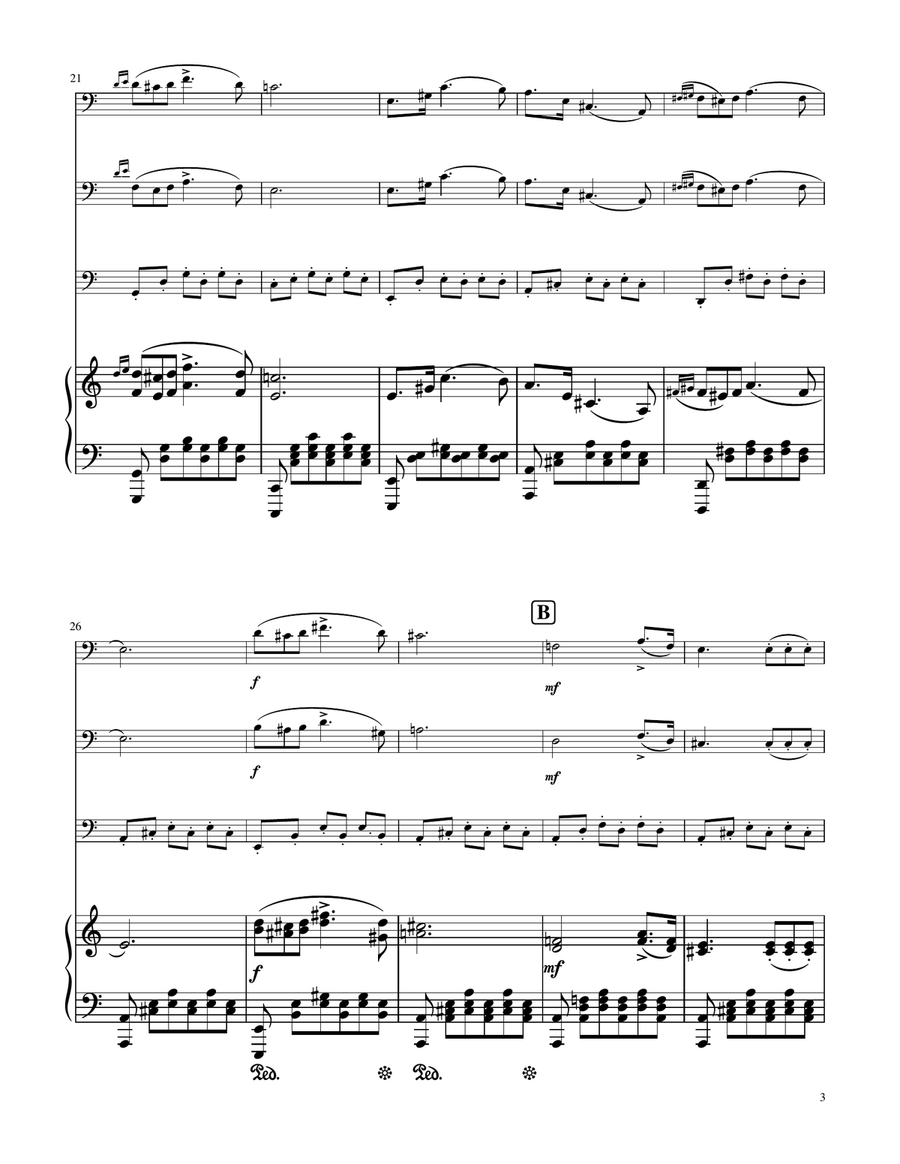 Serenade (Standchen) - F.Schubert - Trombone Trio w/ Piano by Franz Schubert Trombone Trio - Digital Sheet Music page 3