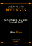 Beethoven - Pathétique Sonata - 2 mov. - Oboe and Piano (Full Score and Parts)