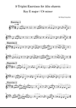 9 Triplet Exercises for Alto shawm