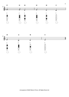 Away in a Manger + Beginner Trumpet Fingering Chart (F#3 - C6) B-Flat Trumpet scores gallery preview page 4