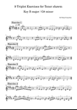 9 Triplet Exercises for Tenor shawm