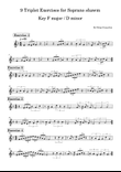 9 Triplet Exercises for Soprano shawm