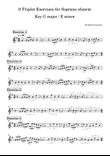 9 Triplet Exercises for Soprano shawm