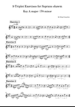 9 Triplet Exercises for Soprano shawm