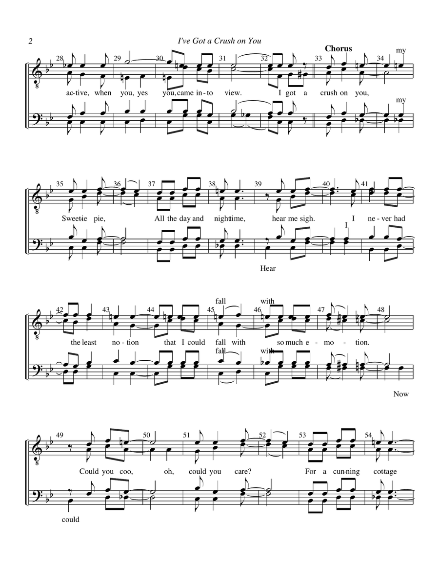 I've Got A Crush On You by George Gershwin TTBB - Digital Sheet Music page 2