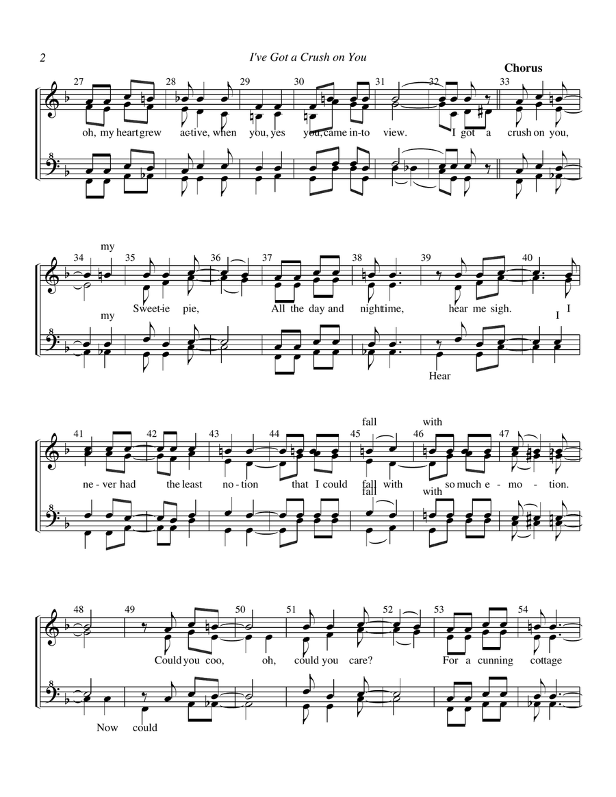 I've Got A Crush On You by George Gershwin SSAA - Digital Sheet Music page 2