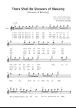 There Shall Be Showers of Blessing - Flute in C Easy with Chords and Lyrics