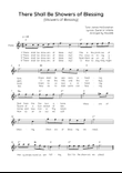 There Shall Be Showers of Blessing - Flute in F Easy with Chords and Lyrics