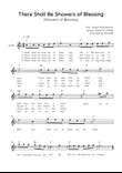 There Shall Be Showers of Blessing - Violin in F Easy with Chords and Lyrics