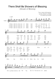 There Shall Be Showers of Blessing - Violin in C Easy with Chords and Lyrics