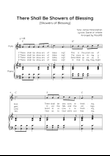 There Shall Be Showers of Blessing - Flute with Piano in C Easy with Chords and Lyrics