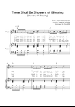 There Shall Be Showers of Blessing - Flute with Piano in D Easy with Chords and Lyrics