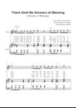 There Shall Be Showers of Blessing - Flute with Piano in G Easy with Chords and Lyrics