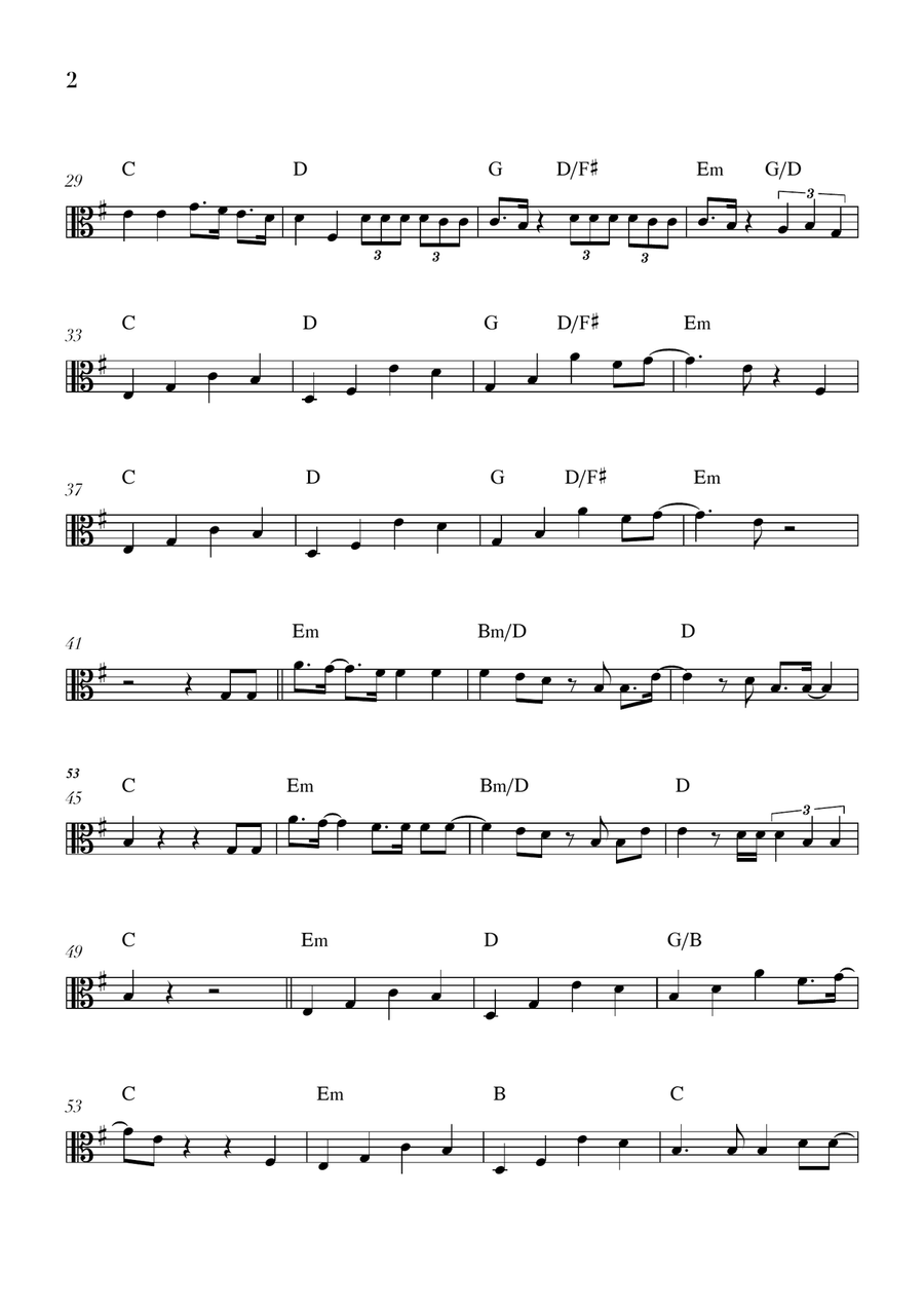 Golden Viola Solo - Digital Sheet Music page 2