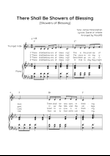 There Shall Be Showers of Blessing - Trumpet with Piano in Eb Easy with Chords and Lyrics