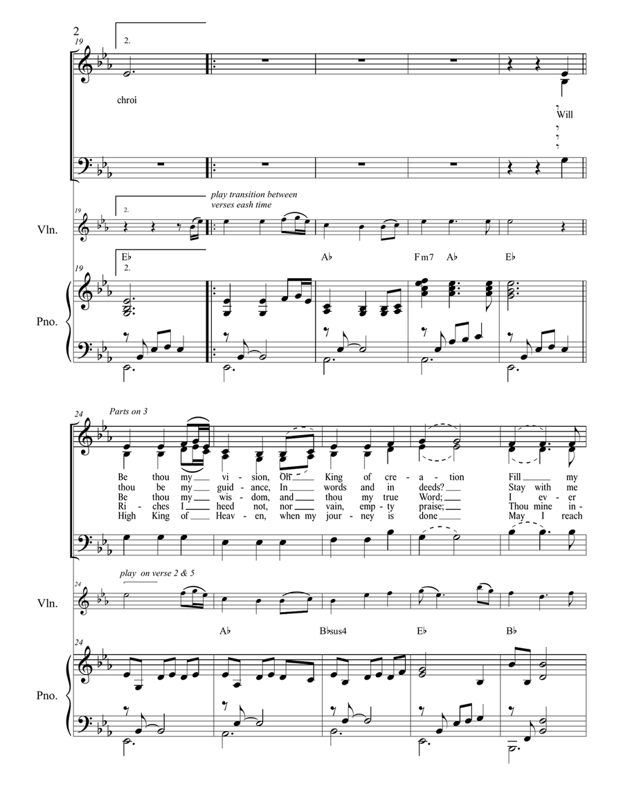 Bi Thusa Mo Shúile (Be Thou My Vision) Piano, Vocal - Digital Sheet Music page 2