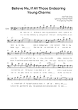 Believe Me, If All Those Endearing Young Charms - Cello in F Easy with Chords and Lyrics