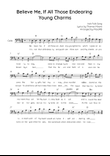 Believe Me, If All Those Endearing Young Charms - Cello in D Easy with Chords and Lyrics