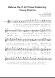 Believe Me, If All Those Endearing Young Charms - Flute in C Easy with Chords and Lyrics
