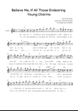 Believe Me, If All Those Endearing Young Charms - Violin in C Easy with Chords and Lyrics