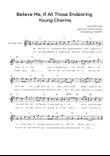 Believe Me, If All Those Endearing Young Charms - Trumpet in F Easy with Chords and Lyrics
