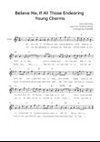 Believe Me, If All Those Endearing Young Charms - Violin in G Easy with Chords and Lyrics