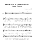 Believe Me, If All Those Endearing Young Charms - Voice Lead Sheet in G Easy with Chords and Lyrics