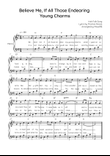 Believe Me, If All Those Endearing Young Charms - Piano in G Easy with Chords and Lyrics